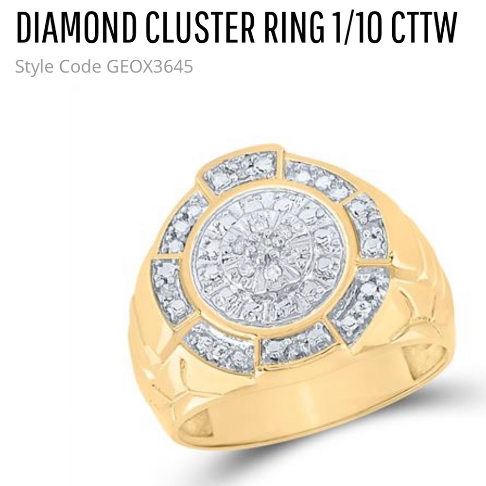 Real diamond mens ring! NOT CZ not fake! Comes w/authenticity card & GIft box